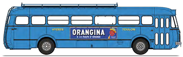 REE Modeles CB-126 - BUS R4190 Blue - Publicity Orangina - Hyères/Toulon (83)